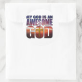 Sticker Rond Mon Dieu est un DIEU INCONTOURNABLE (Sac)