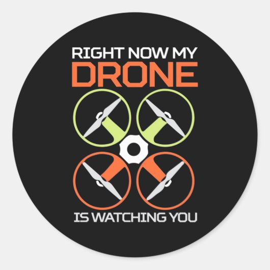 Sticker Rond Mon Drone (Devant)