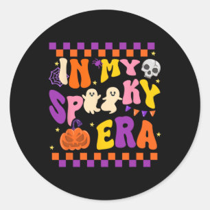 Sticker Rond Mon Éffrayante époque mignonne Fantôme drôle Hallo