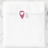 Sticker Rond Mon endroit heureux (Sac)