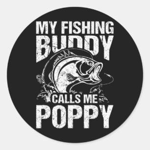 Sticker Rond Mon Époux De Pêche M'Appelle Fête des pères De Pav