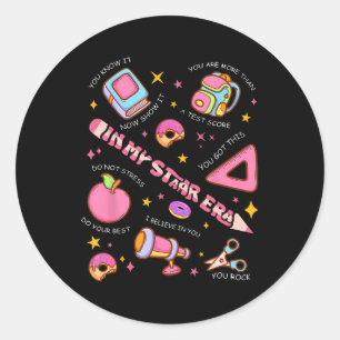 Sticker Rond Mon Ere de l'étoile Motivation Test Jour d'essai F