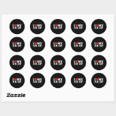 Sticker Rond Mon Ex Gf J'Aime Mon Ex Ami (Feuille)