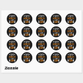 Sticker Rond Mon Fils Bowling Papa D'Un Papa Bowler Bowling Pèr (Feuille)