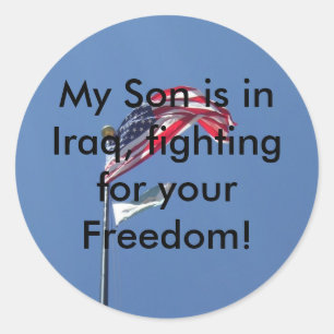 Sticker Rond Mon fils est dans l'IRA…