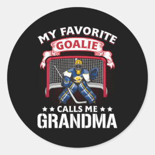 Sticker Rond Mon gardien préféré m'appelle le hockey de footbal