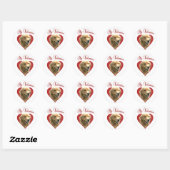 Sticker Rond Mon Golden Retriever Valentine (Feuille)