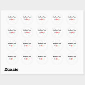 Sticker Rond Mon groupe sanguin est c++ (Feuille)