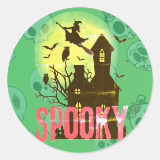 Sticker Rond Mon Halloween effrayant