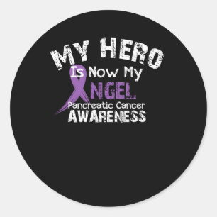 Sticker Rond Mon Héros Est Maintenant Mon Ange Décerné Pour