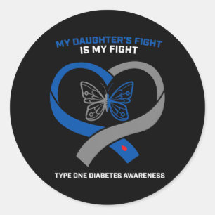 Sticker Rond Mon héros m'appelle Maman T1D Type 1 Sensibilisati
