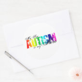 Sticker Rond Mon héros Mon fils - Autisme (Enveloppe)
