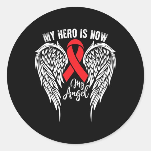 Sticker Rond Mon héros - Sickcell Anemia Soutien de sensibilisa (Devant)