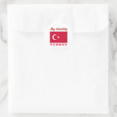 Sticker Rond Mon identité Turquie (Sac)