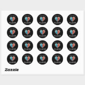 Sticker Rond Mon jeu vidéo est mon Valentin (Feuille)