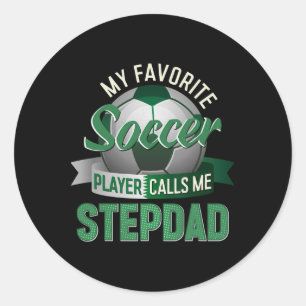 Sticker Rond Mon Joueur De Football Favori M'appelle Beau-Père