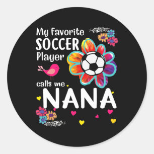 Sticker Rond Mon Joueur De Football Favori M'appelle Nana Socce