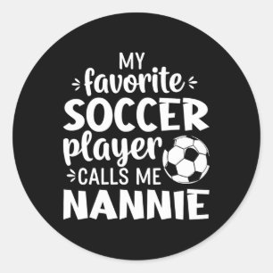 Sticker Rond Mon Joueur De Football Favori M'appelle Nannie