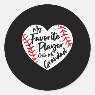 Sticker Rond Mon Joueur Favori M'Appelle Grand Baseball