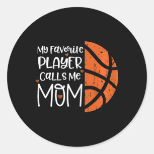 Sticker Rond Mon Joueur Favori M'Appelle Maman Bysketbyll Cadea