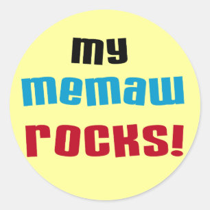 Sticker Rond Mon Memaw bascule le T-shirts et les cadeaux