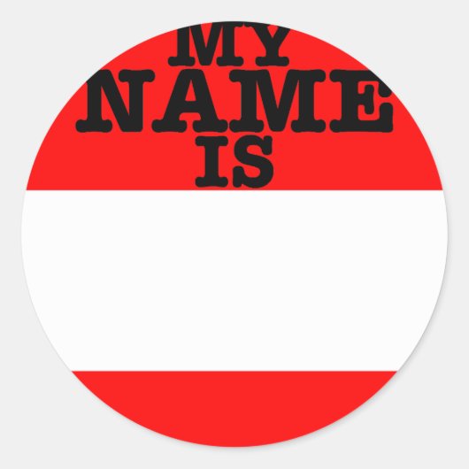 Sticker Rond Mon nom est (Devant)
