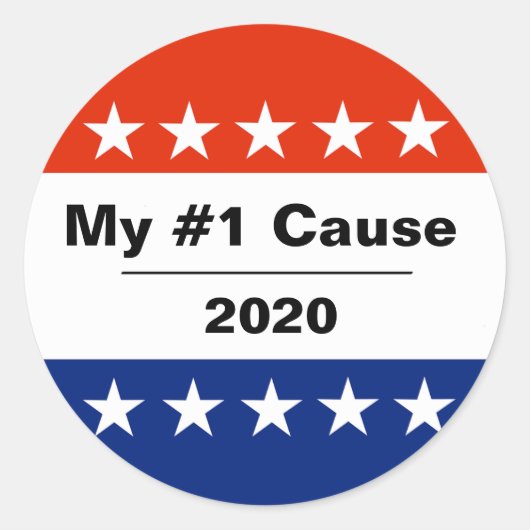 Sticker Rond Mon numéro d'élection 2020 (Devant)