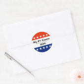 Sticker Rond Mon numéro d'élection 2020 (Enveloppe)