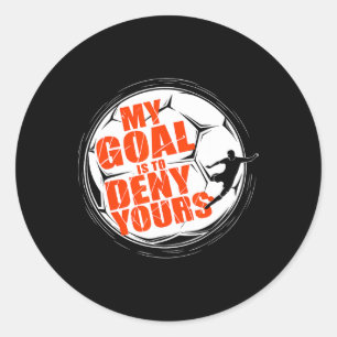 Sticker Rond Mon objectif est de nier votre maillot de football
