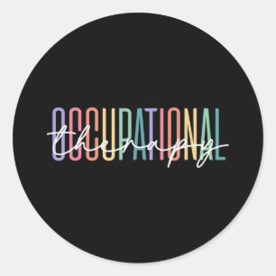 Sticker Rond Mon occupation préférée Autisme Éducation spéciale