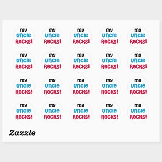Sticker Rond Mon oncle Rocks (Feuille)