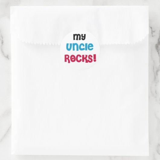 Sticker Rond Mon oncle Rocks (Sac)