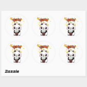 Sticker Rond Mon Panda Mignon (Feuille)
