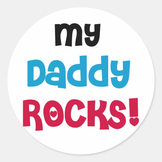 Sticker Rond Mon papa Rocks (Devant)