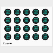 Sticker Rond Mon patron est un charpentier juif (Feuille)