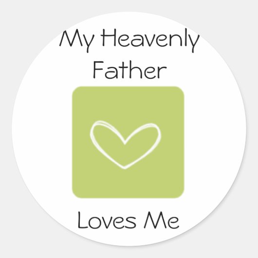 Sticker Rond Mon Père Céleste M'Aime LDS Primaire (Devant)