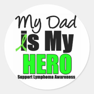 Sticker Rond Mon père est mon héros