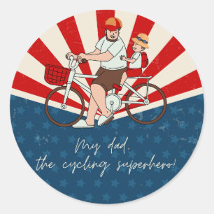 Sticker Rond Mon père, l'autocollant de Fête des pères de super