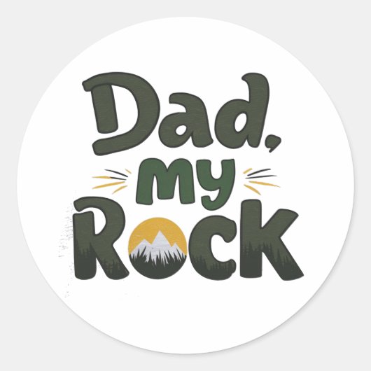 Sticker Rond Mon père mon roc (Devant)