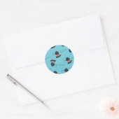Sticker Rond Mon Petit Chou Chou Noir Poodé Chiot (Enveloppe)