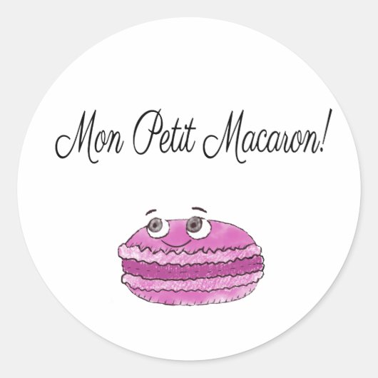 Sticker Rond Mon Petit Macaron (Devant)