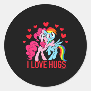 Sticker Rond Mon petit poney Saint Valentin Pinkie Pie Arc-en-c