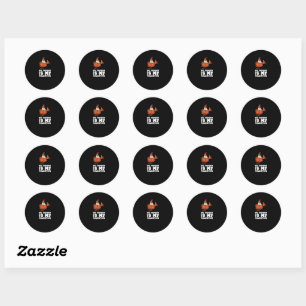 Sticker Rond Mon poulet est ma Saint-Valentin