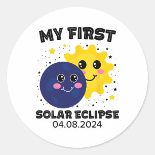 Sticker Rond Mon premier solaire Eclipse Toddler Boys Girls 202