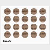 Sticker Rond Mon propre texte ici 753d12 Brown texturé (Feuille)