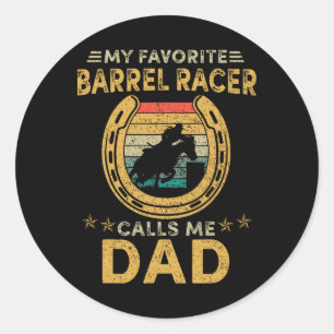 Sticker Rond Mon Racer Favorite Me Appelle Papa Horse Racing D