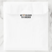 Sticker Rond Mon soldat du coeur (Sac)