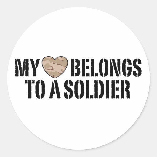 Sticker Rond Mon soldat du coeur (Devant)
