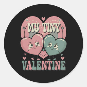 Sticker Rond Mon tout petit Valentin Annonce de grossesse pour