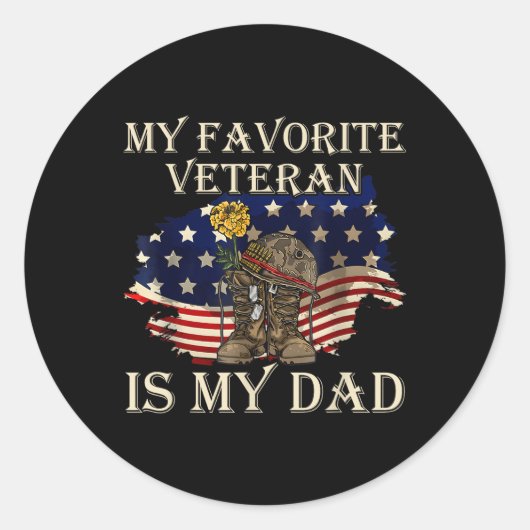 Sticker Rond Mon Vétérinaire Préféré Est La Fête Des Anciens Co (Devant)